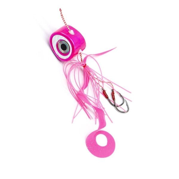 Fujin Salty Rubber 140gr Tai Rubber Set Jig Yem Pink 3D Eye