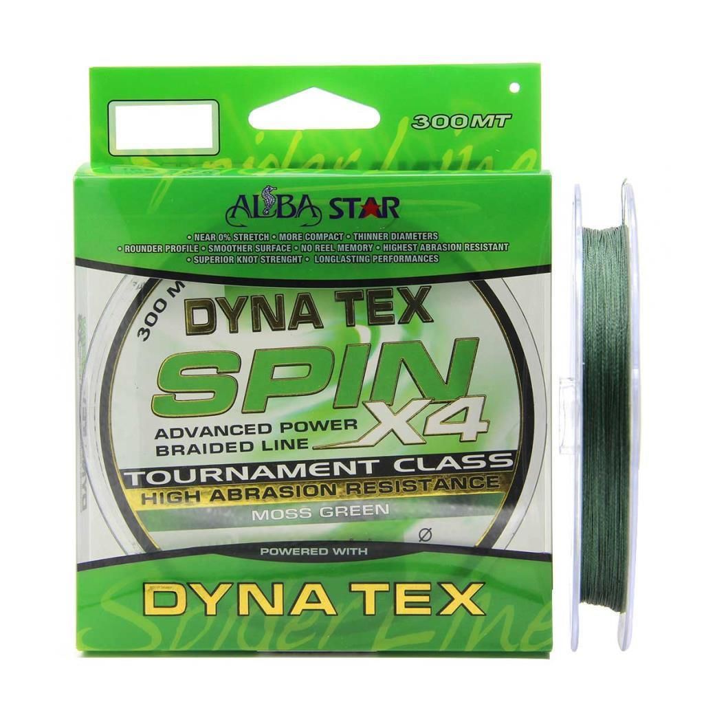 AlbaStar Dyna Tex Fiber Spin X4 Tournament Moss Green Olta Misinası 300Mt Moss Green - 0,17 mm