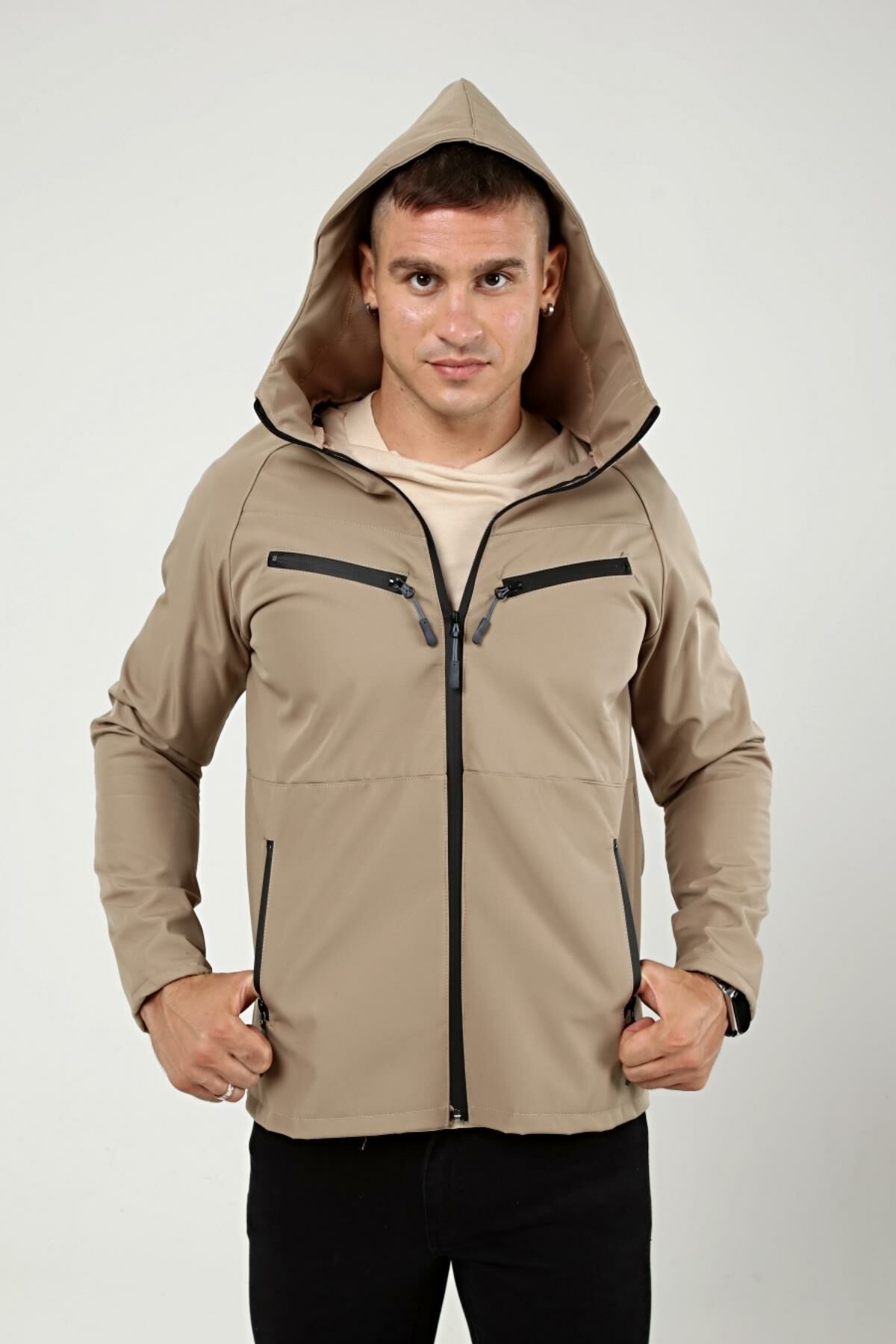 North Trace Abrigo Erkek Softshell Mont Bej - 2XL