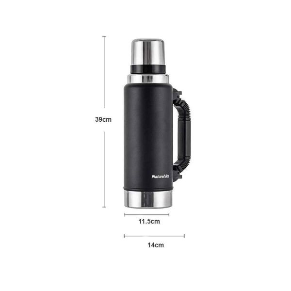 Naturehike Q-9H Paslanmaz Çelik Vakumlu Termos 2200 ML SİYAH