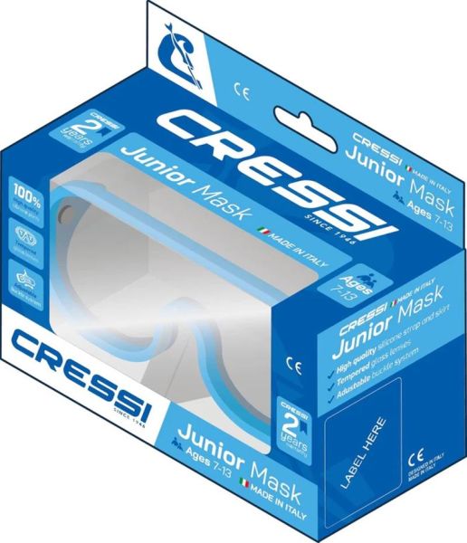 Cressi Moon Çocuk Yüzme ve Dalış Maskesi CLEAR - BLUE - 5-10 YAŞ