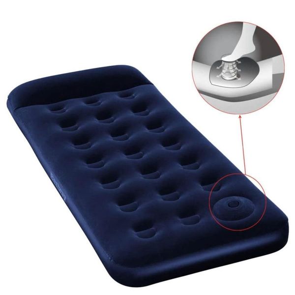 Bestway Pavillo Jr Twin Flocked Air Bed Tek Kişilik Şişme Kamp Yatak Lacivert