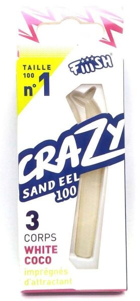 Fiiish Crazy Sandeel CSE100\1 CSE510 3X-Gövde White Coco Silikon Yem