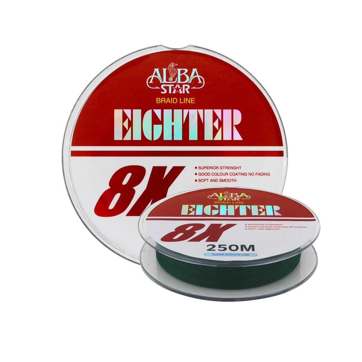 AlbaStar Eighter x8 Green İp Olta Misinası 250 mt GREEN - 0,18 MM