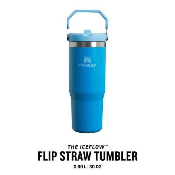 Stanley The IceFlow Flip Straw Pipetli Termos Bardak 0,89 Lt Azure Mavi