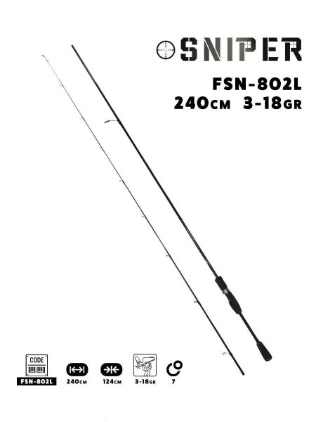 Fujin Sniper 240 cm 3-18 gr Light Spin Kamış FSN-802L