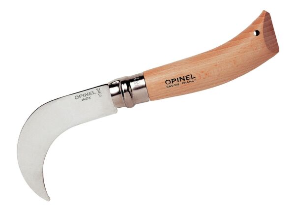 Opinel Inox N°10 Billhook Kayın Saplı Bağ Çakısı