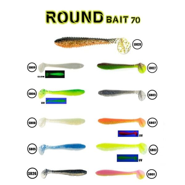 Fujin Round Bait 70 mm Silikon Balık SB028