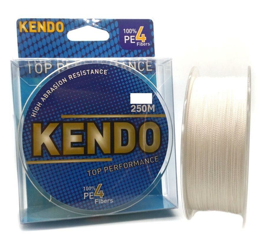 Kendo Top Performance %100 PE 4 Örgü Beyaz İp Olta Misinası 250Mt