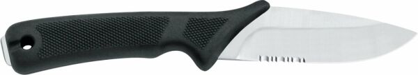 Mac Coltellerie 625S Deri Kılıflı Tırtıklı Bıçak (Siyah)