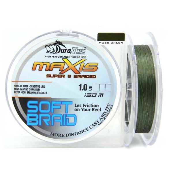 DuraKing Maxis Soft Braid Moss Green x8 İp Olta Misinası 150mt