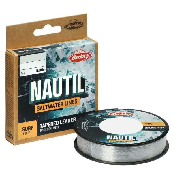 Berkley Nautil Surf Monofilament Tapered Leader Standart - 0.18MM/0.54MM - 5X15M