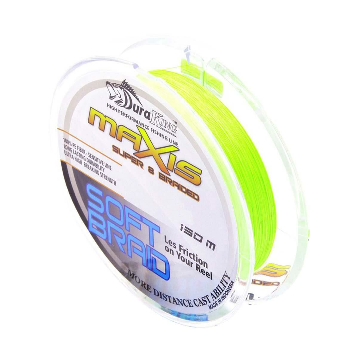 DuraKing Maxis Soft Braid Fluo Green x8 İp Olta Misinası 150mt