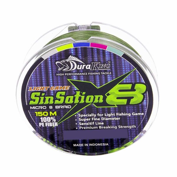 Duraking Sinsation x8 Moss Green İp Olta Misinası 150mt