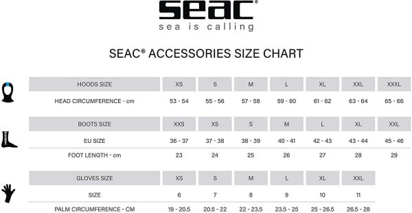 Seac Sub Standart 3 mm Dalış Başlık XXL