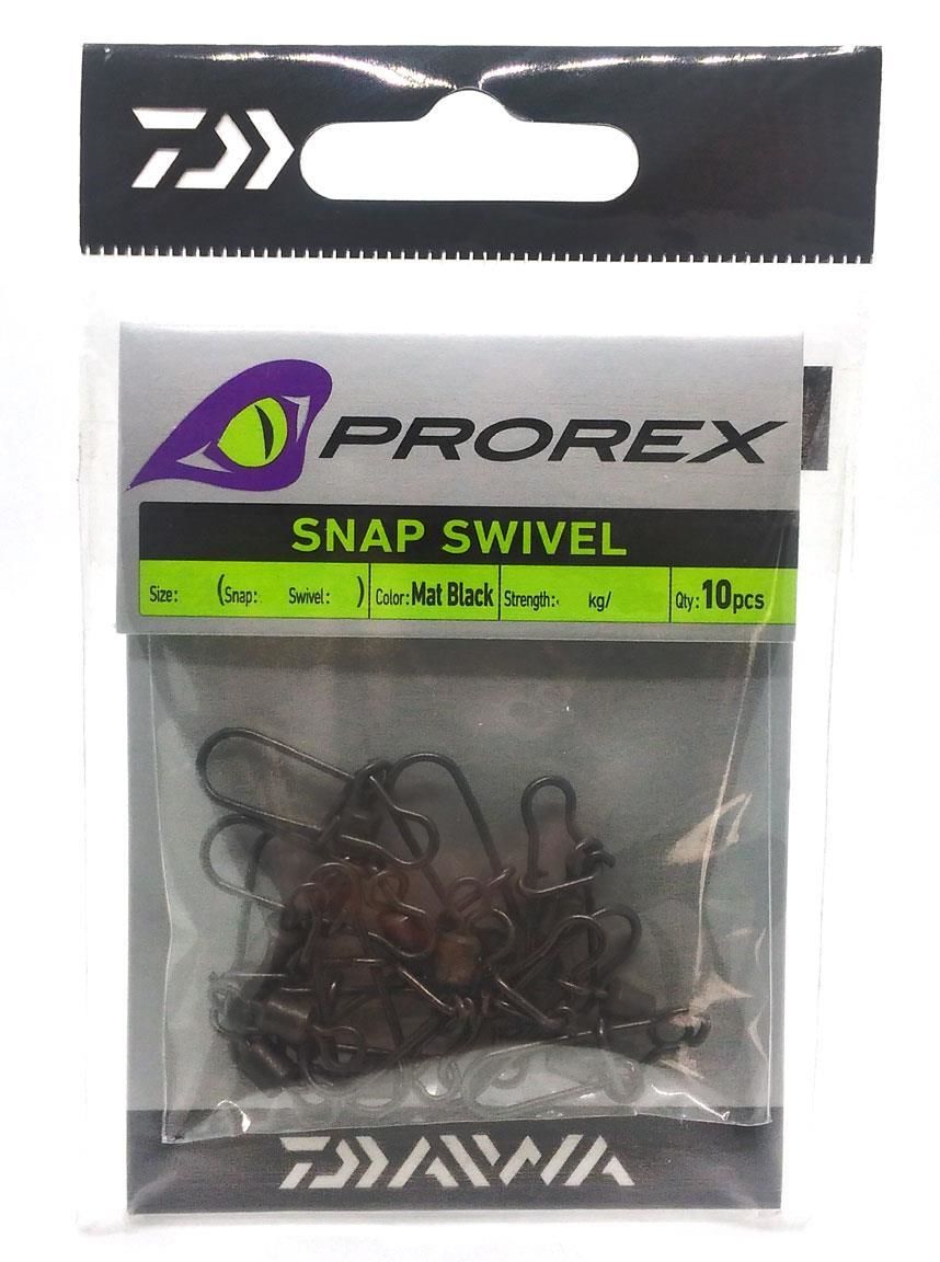 Daiwa Prorex Snap Swivel Emerillon Mat Black Klipsli Fırdöndü