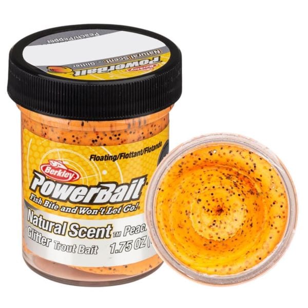 Berkley Powerbait Natural Scent Glitter Trout Bait Fruits Alabalık Hamuru Peach/Pepper