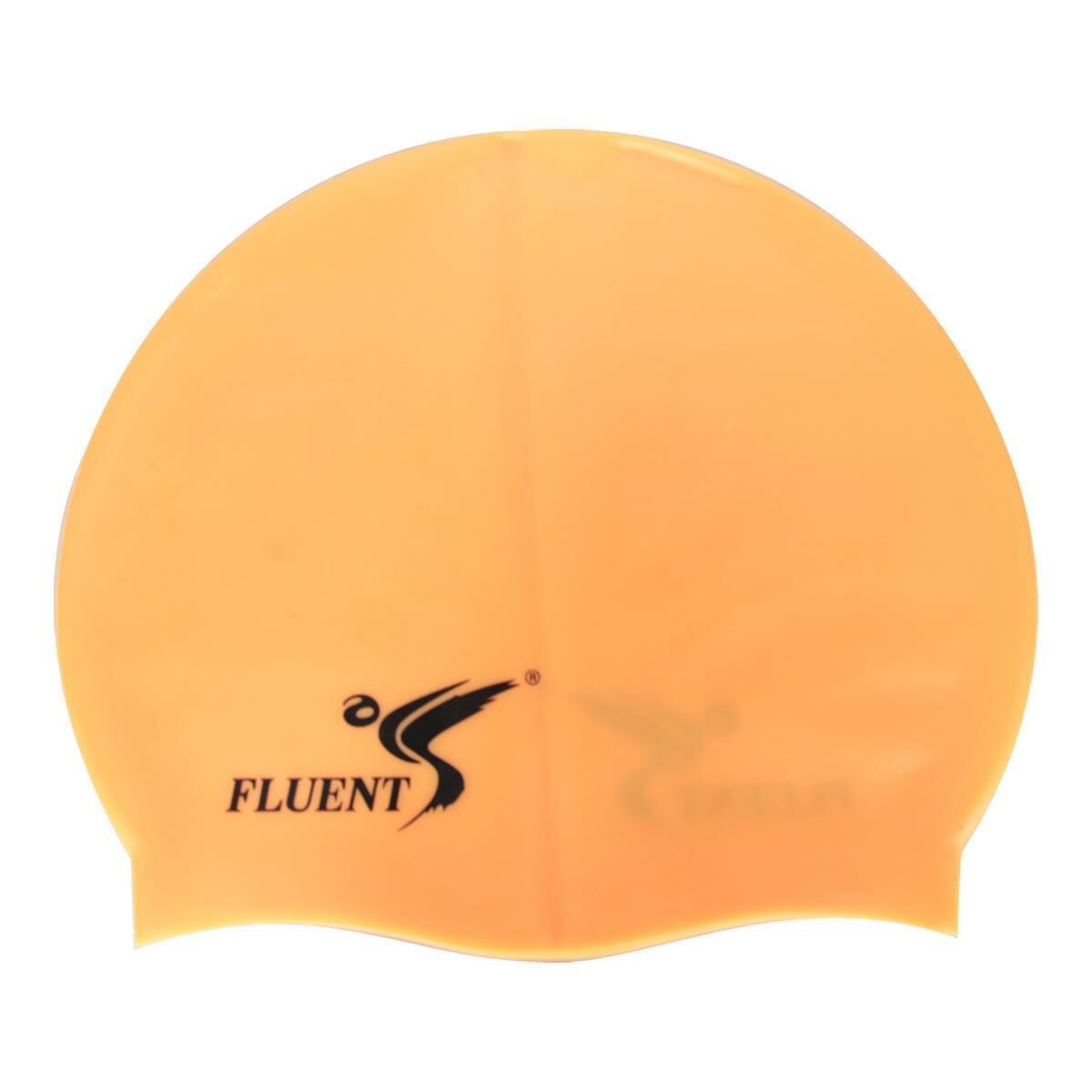 Fluent Çantalı Silikon Swim Cap Yüzücü Bone TURUNCU