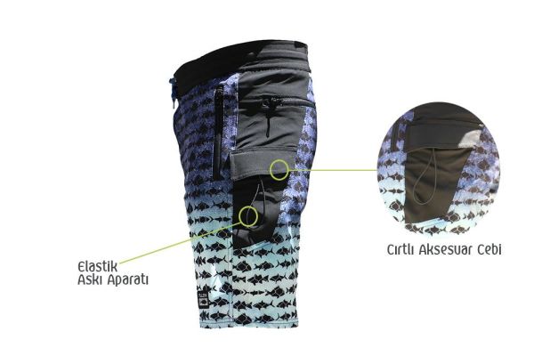 Fujin Performance Short Camo Indigo