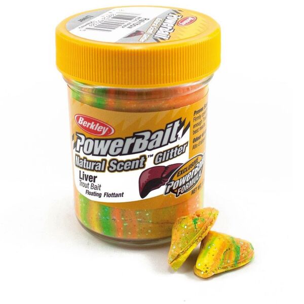 Berkley Powerbait Natural Scent Glitter Trout Bait Liver Alabalık Hamuru RAİNBOW