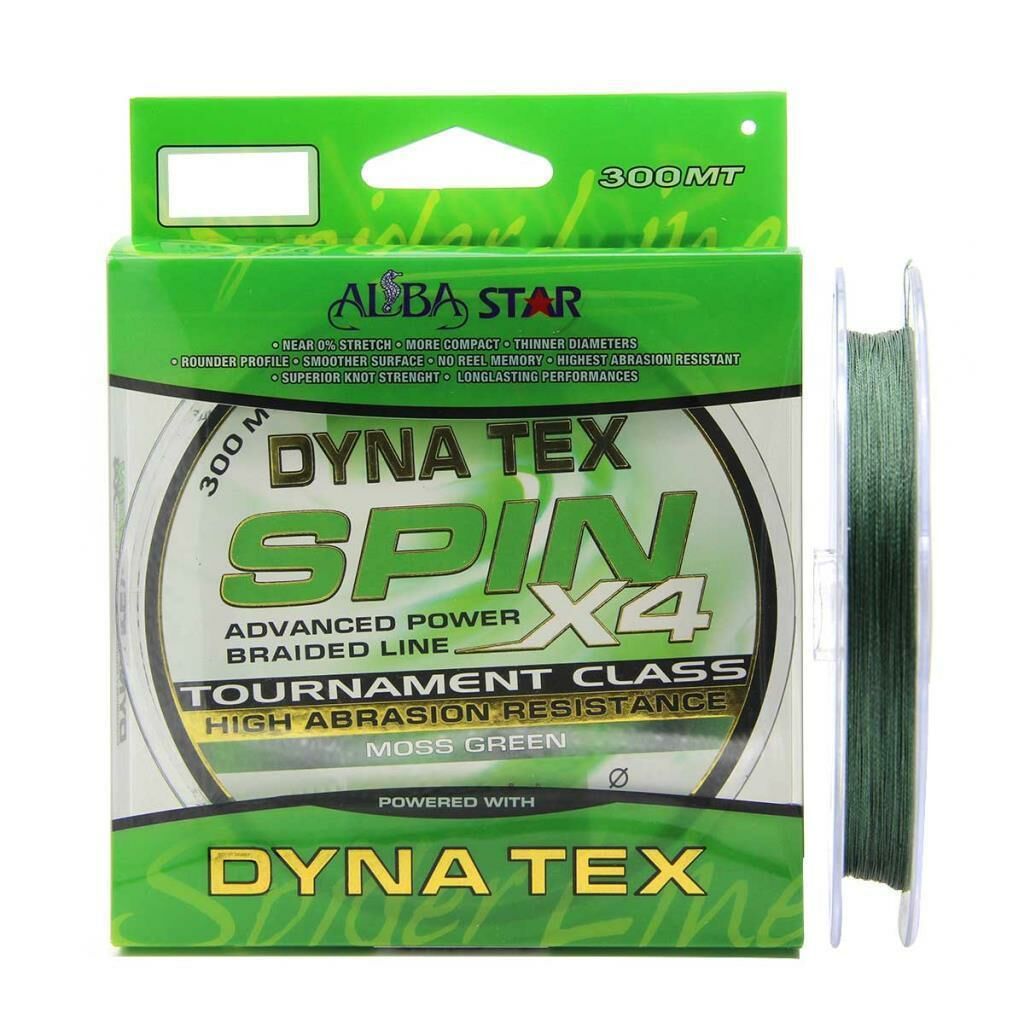 AlbaStar Dyna Tex Fiber Spin X4 Tournament Moss Green Olta Misinası 300Mt