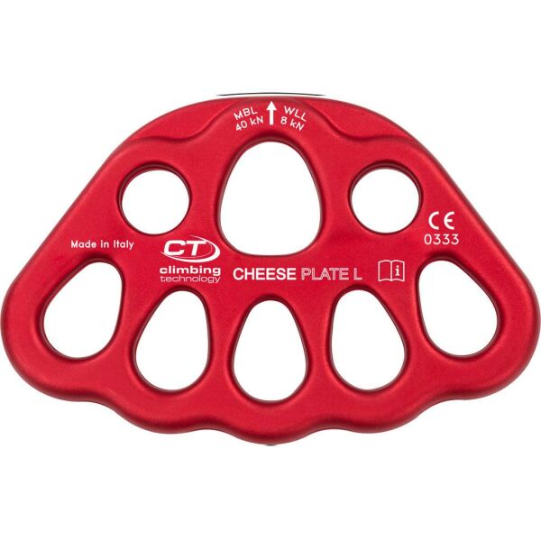 Climbing Technology Cheese Plate L 5 Delikli Alüminyum Dağıtım Plakası (Kırmızı)