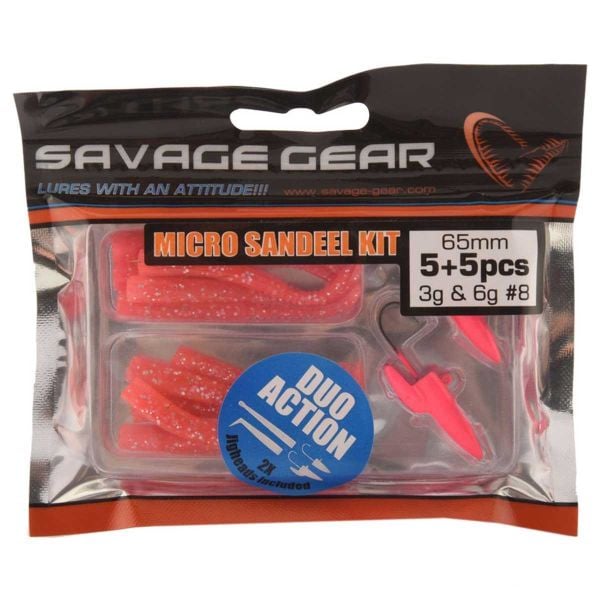 Savage Gear LRF Micro Sandeel Kit 1+1 5+5 Silikon Yem PİNK