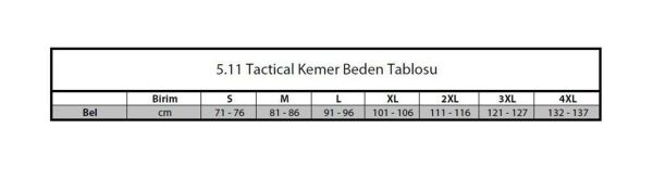 5.11 TDU Pantolon Kemeri Siyah XXL