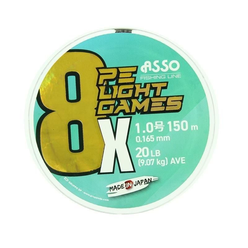 Asso 8X Light Games PE 8 Örgü Spin İp Misina 150mt Moss Green