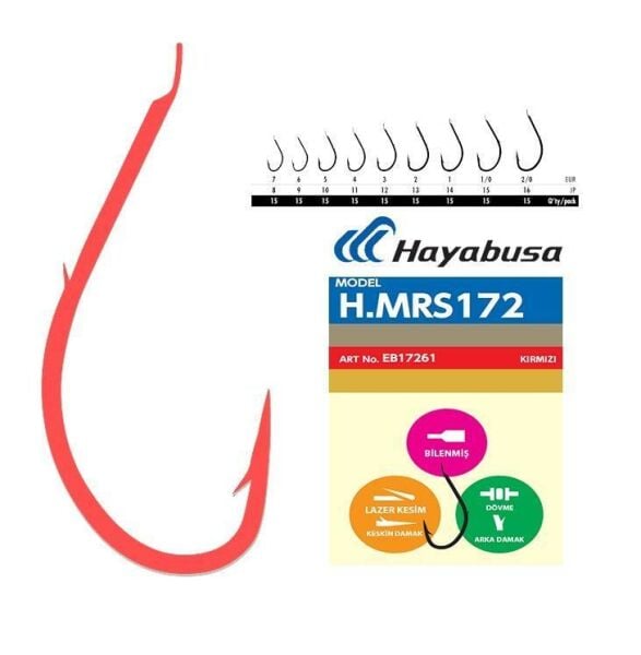 Hayabusa HMRS172 Hooks Red Olta İğnesi