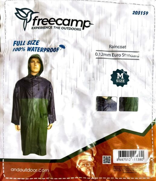 FreeCamp Raincoat 0.12mm Uzun Yağmurluk