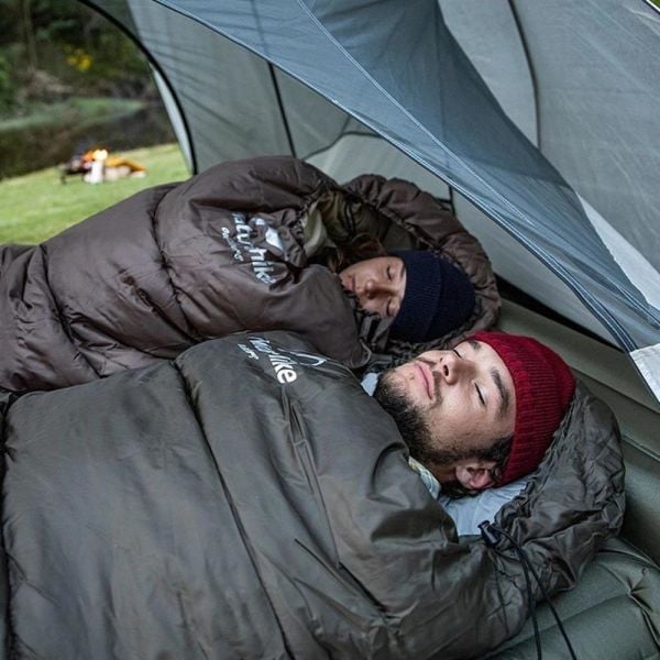 Naturehike U350S Zarf Tarzı Kapüşonlu Uyku Tulumu -17°C KAHVERENGİ - Right