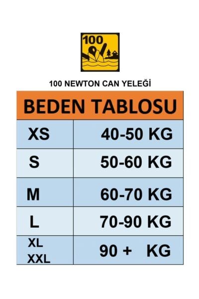 Mesica GDR-002 100 Newton Fermuarlı Can Yeleği S