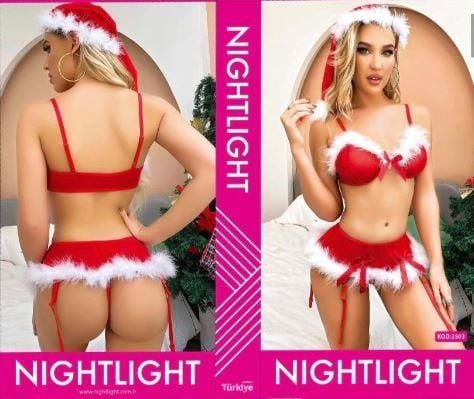 Nightlıght Kadın Yeni Yıl Özel Noel Anne Kostüm