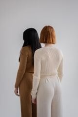 Kadın Ön Fermuarlı Crop Triko Hırka 49 desi