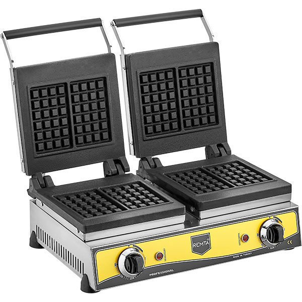 Remta Çiftli Kare Model Waffle Makinası Elektrikli - W14