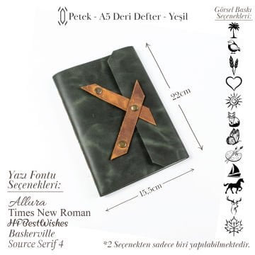 Petek - A5 Büyük Boy Deri Defter