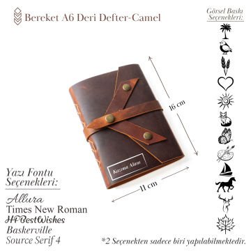 Bereket - A6 Orta Boy Deri Defter