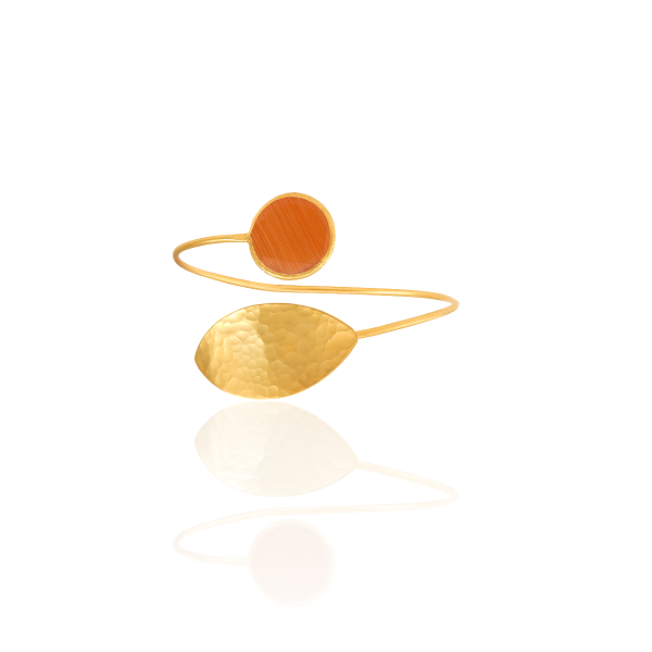 Pulseira banhada a ouro B20 de 22 quilates - design especial 100% artesanal
