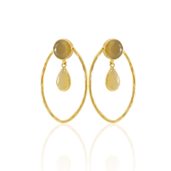 E39 22k Gold Plated Women's Earring - 100% Handcrafted Special Design