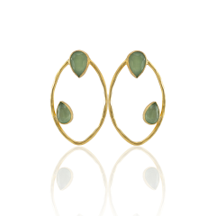 E38 22k Gold Plated Women's Earring - 100% Handcrafted Special Design