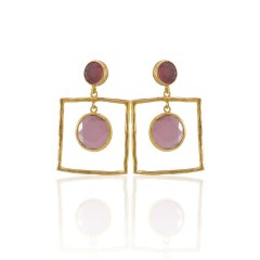 E36 22k Gold Plated Women's Earring - 100% Handcrafted Special Design