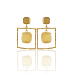 E35 22k Gold Plated Women's Earring - 100% Handcrafted Special Design