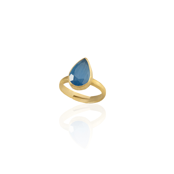 Anello da donna placcato in oro R07 - Design speciale realizzato a mano al 100%.