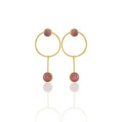 E86 22k Gold Plated Women's Earring - 100% Handcrafted Special Design