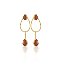 E85 22k Gold Plated Women's Earring - 100% Handcrafted Special Design