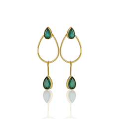 E85 22k Gold Plated Women's Earring - 100% Handcrafted Special Design