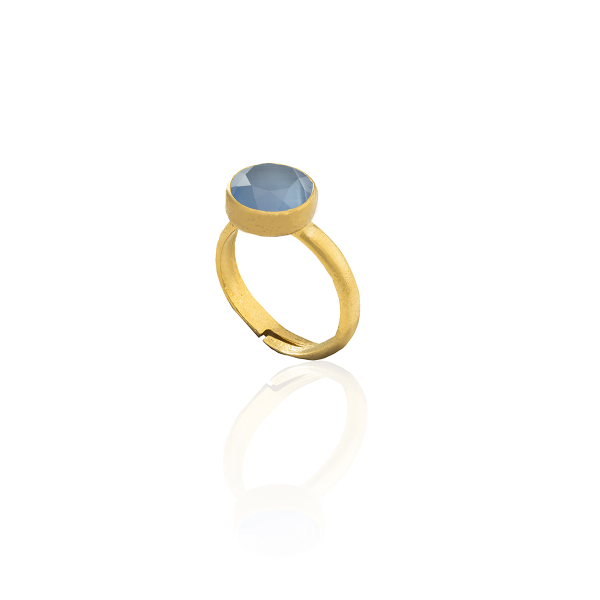 R08 vergoldeter Damenring – 100 % handgefertigt, besonderes Design