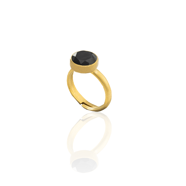 Anillo de mujer chapado en oro R08 - Diseño especial 100% hecho a mano