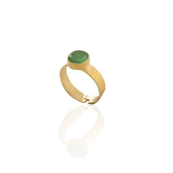 Anello da donna placcato oro R11 - Design speciale realizzato a mano al 100%.